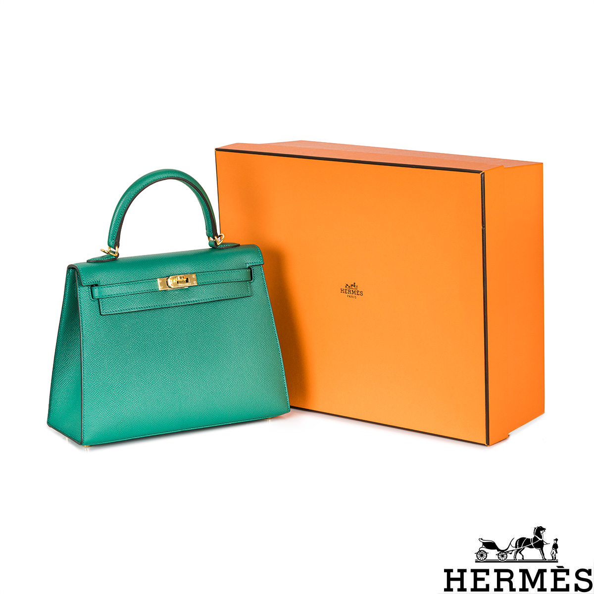 Hermés Birkin Sellier 25cm Epsom Vert de Gris GHW